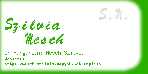 szilvia mesch business card